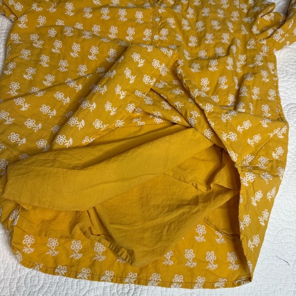 Talbots Yellow Ruched Long Sleeve Blouse - Picture 10 of 11